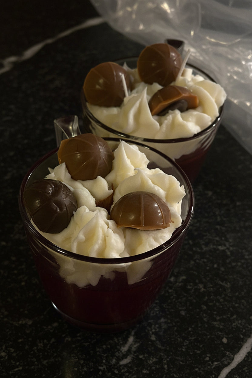 Handmade Dessert-Inspired Candle in Glass Cup