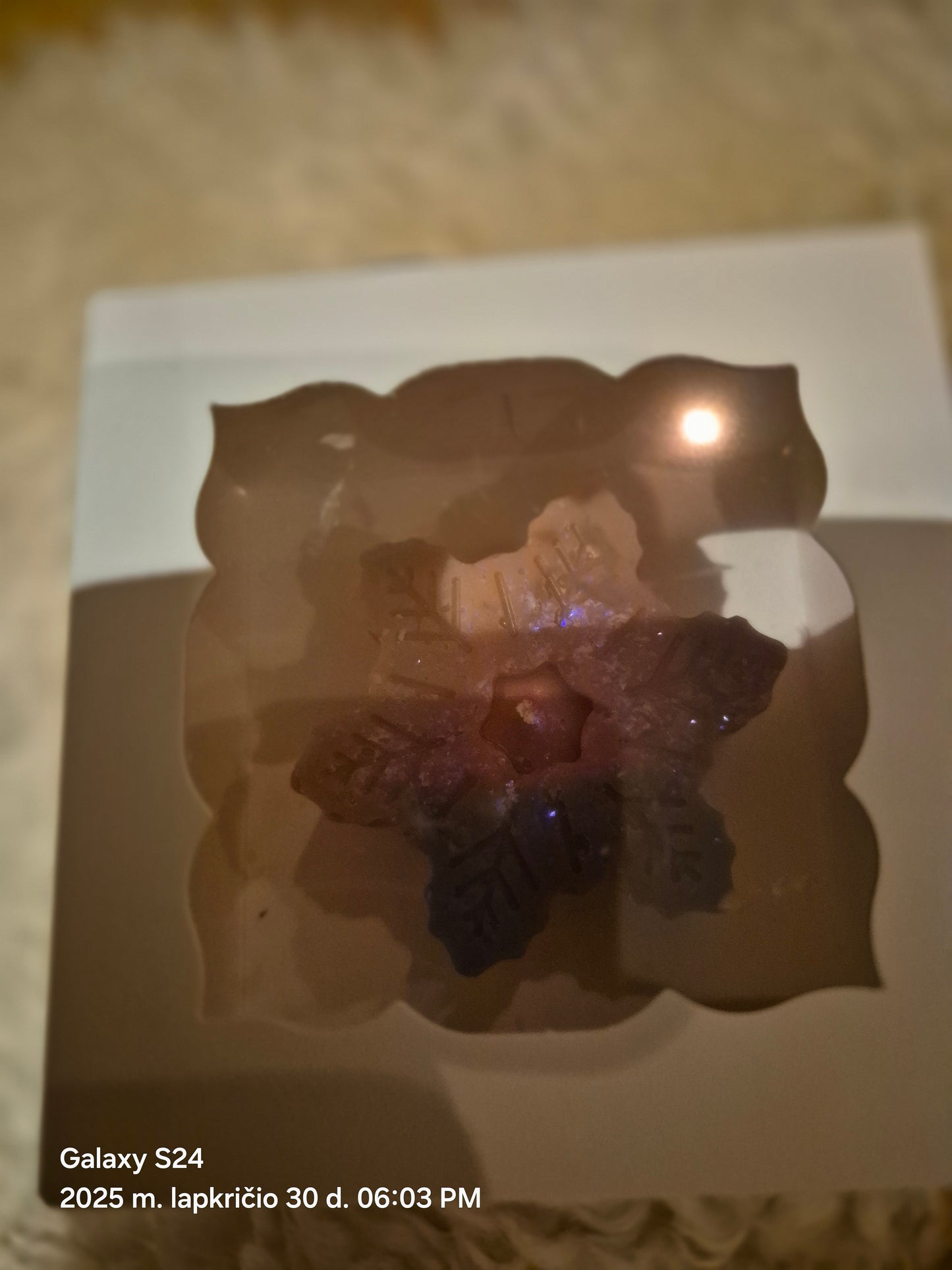 Snow flake with smell of winter