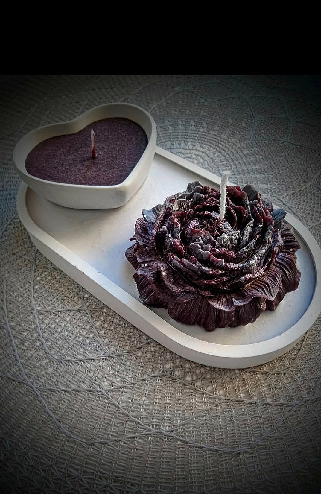 unique handmade candle set