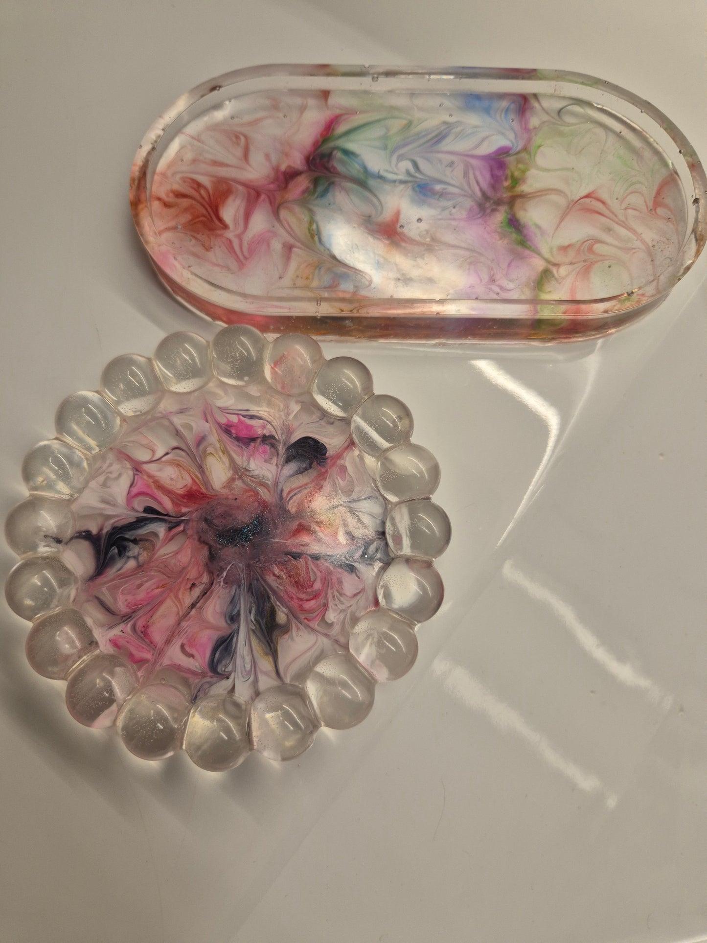 Vibrant Handmade Epoxy Resin Trays & Holders – Art Meets Functionality!