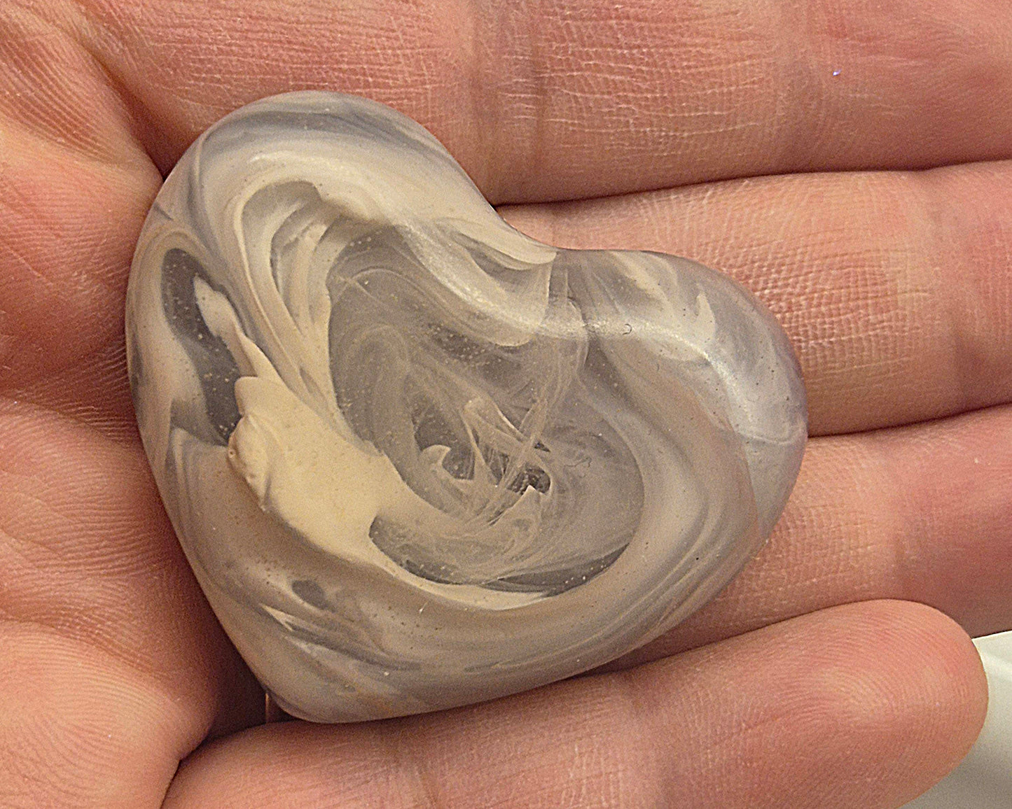 Handmade Resin Heart Pocket Token | Unique Marbled Keepsake Gift