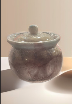 Jar from epoxy home made wit love