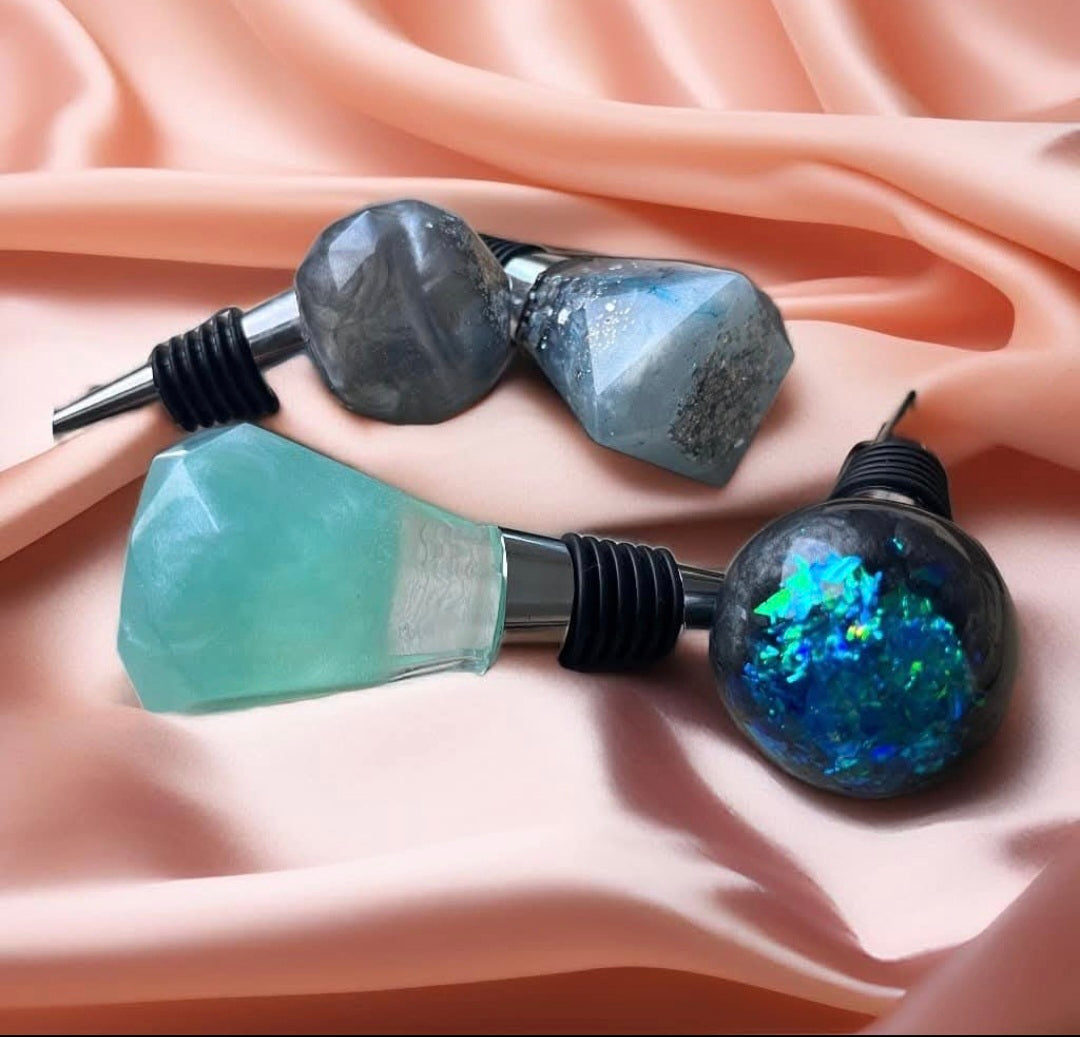 Handmade Epoxy Resin Wine Stoppers – Elegant & Unique