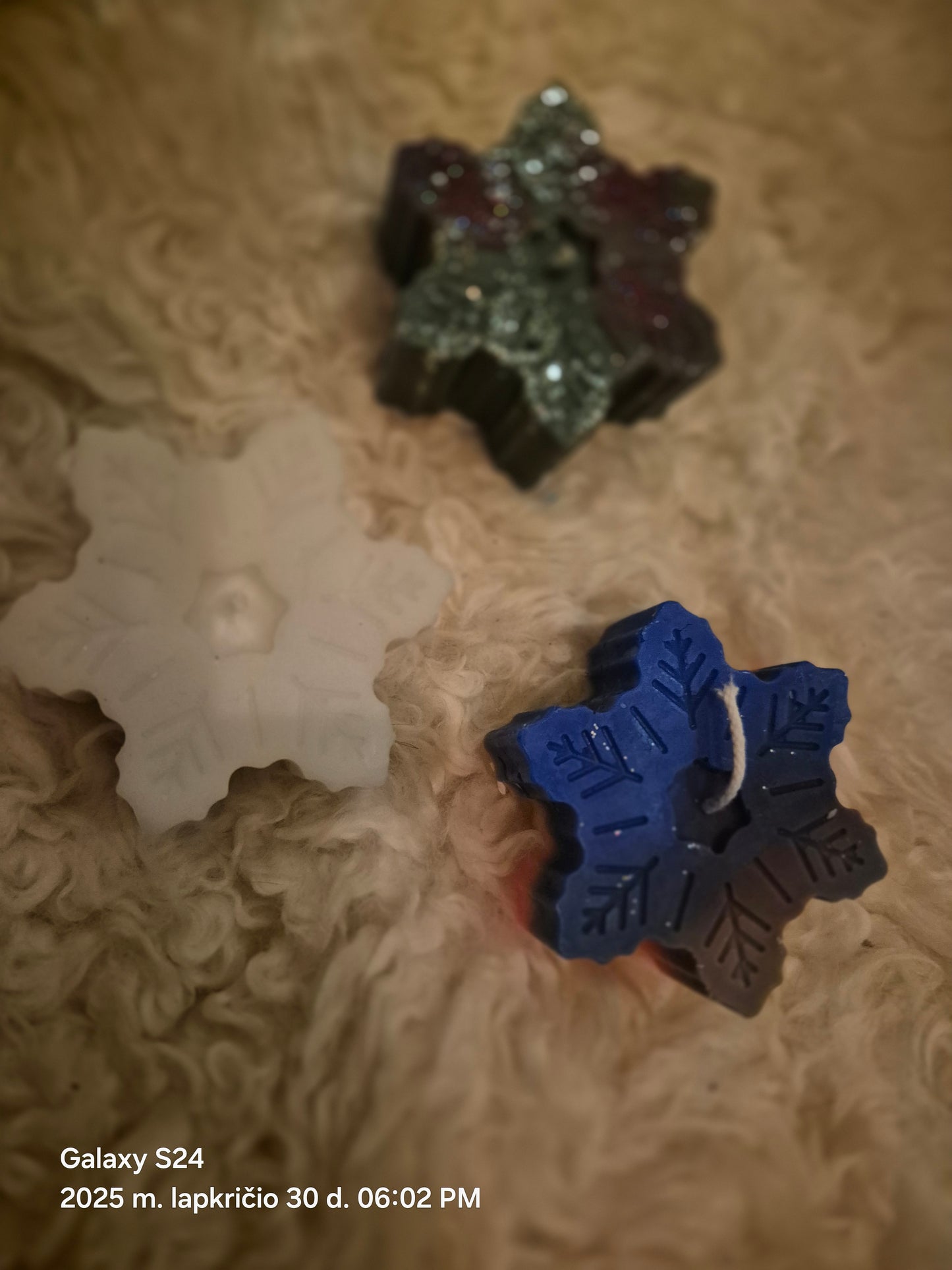 Snow flake with smell of winter