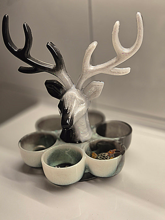 Handmade Epoxy Resin Deer Head Organizer
