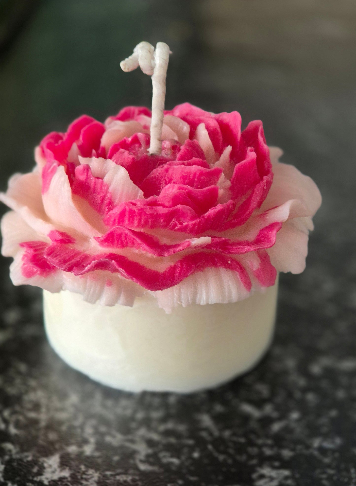 Handmade Peony Blossom Candle – A Work of Art in Wax!